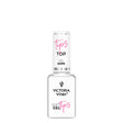 Victoria Vynn Soft Gel Tips Top No Wipe - product and colour sample arranged on a white background