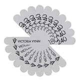 Victoria Vynn Straight Grey Nail Files 180/240 10pcs - isolated on a white background