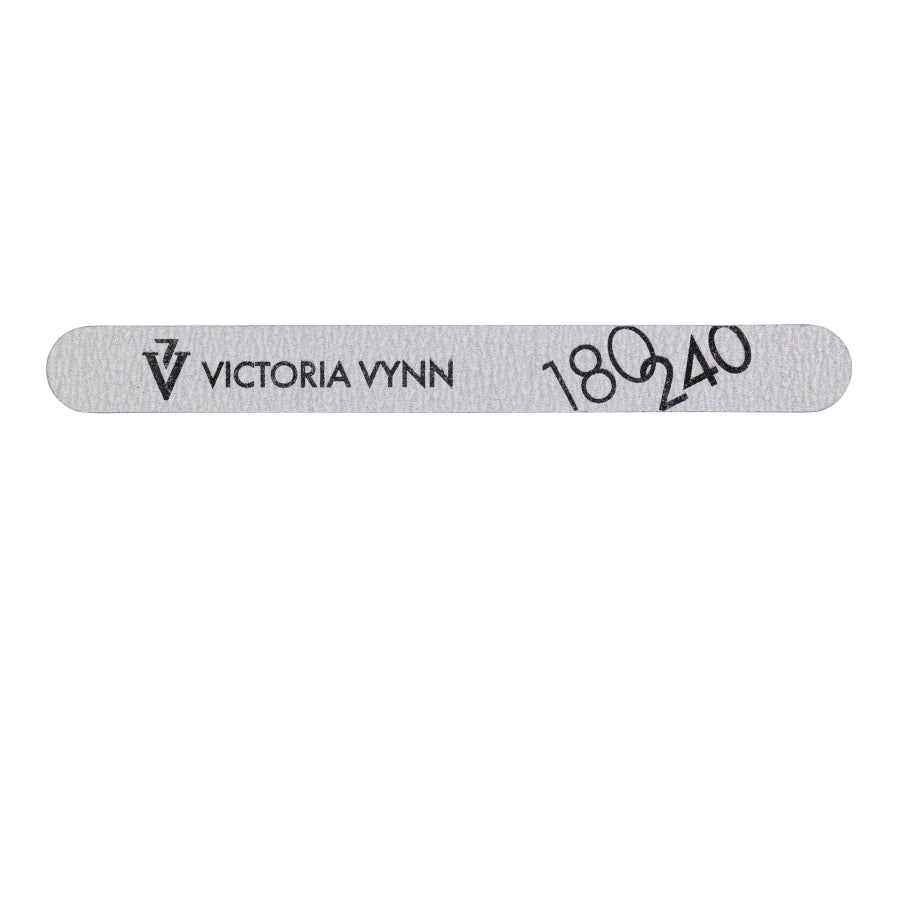 Victoria Vynn Straight Grey Nail Files 180/240 10pcs - isolated on a white background