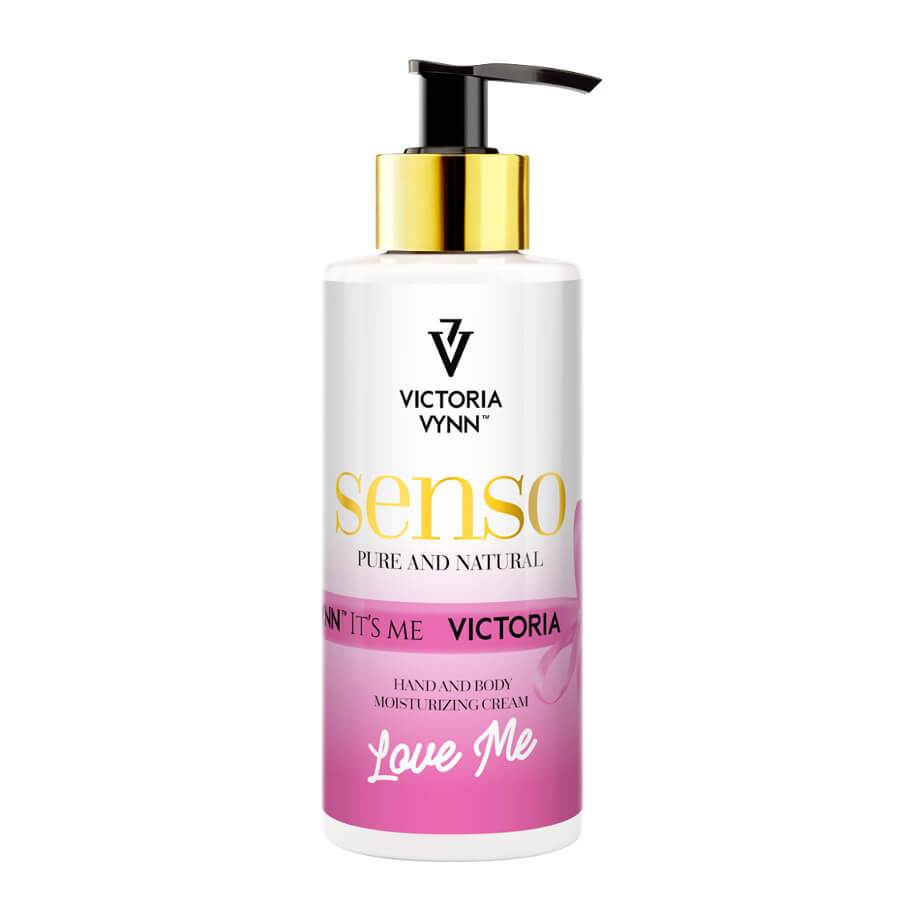 Victoria Vynn Vegan Hand & Body Cream Love Me - arranged with the included components on a white background