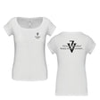 Victoria Vynn Women's White T-Shirt - isolated on a white background