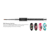 Victoria Vynn Zhostovo Nail Art Brush 002 - shade swatches shown beside the product