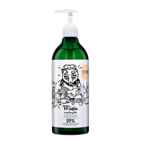 Yope Natural Dishwashing Liquid Mint & Mandarin - isolated on a white background