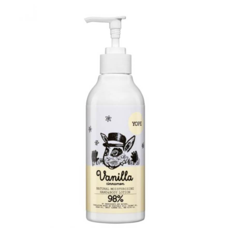 Yope Natural Hand & Body Lotion Vanilla & Cinnamon - isolated on a white background