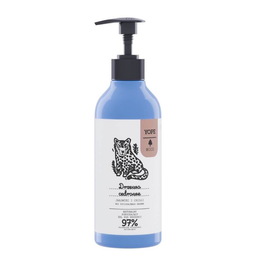 Yope Natural Shower Gel Cedar Tree & Juniper - isolated on a white background