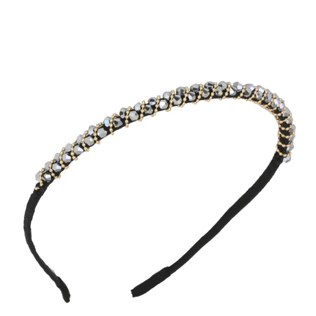 Roxie Collection Black Headband Classic Crystal