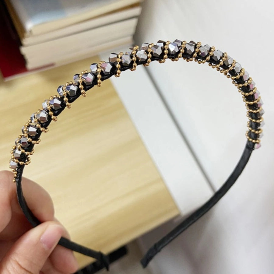 Roxie Collection Black Headband Classic Crystal3