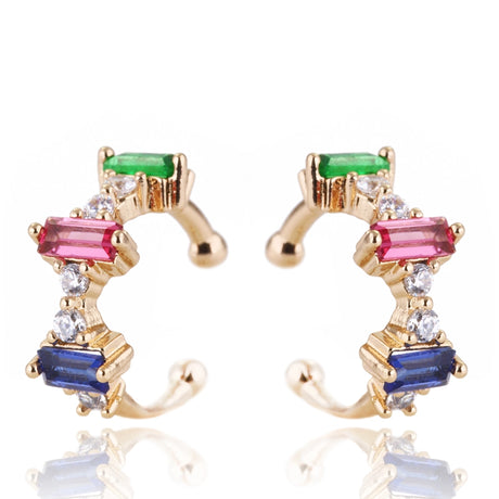 Roxie Surgical Steel Plated 18K Gold Earrings Colourful2