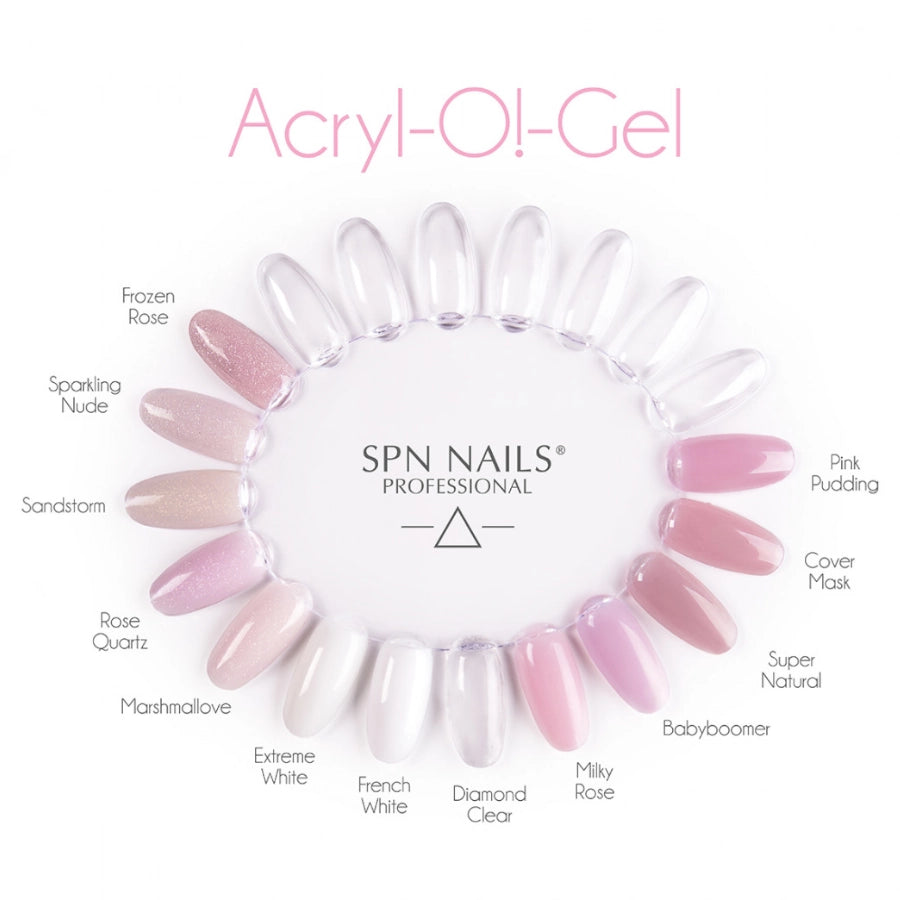 SPN Nails Acryl-O!-Gel Acrylic Gel Sparkling Nude all colours