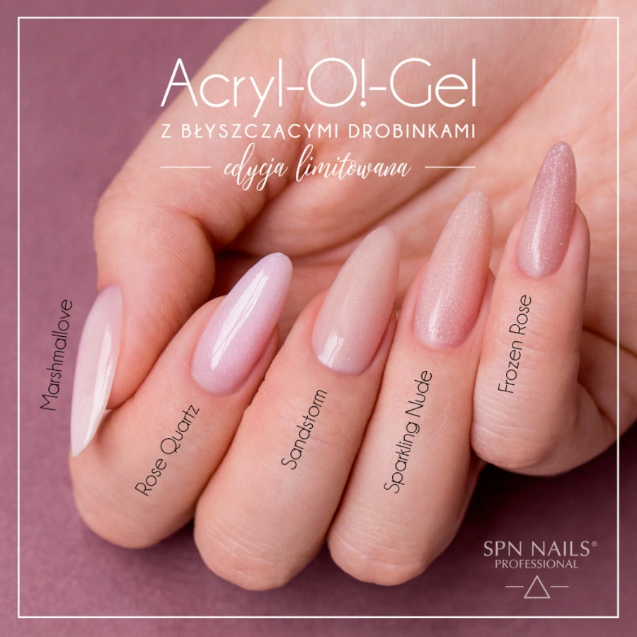 SPN Nails Acryl-O!-Gel Acrylic Gel Frozen Rose on nails3