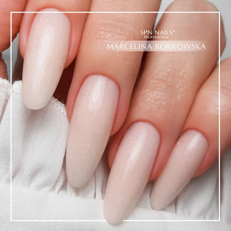SPN Nails Acryl-O!-Gel Acrylic Gel Marshmallove shown on nails