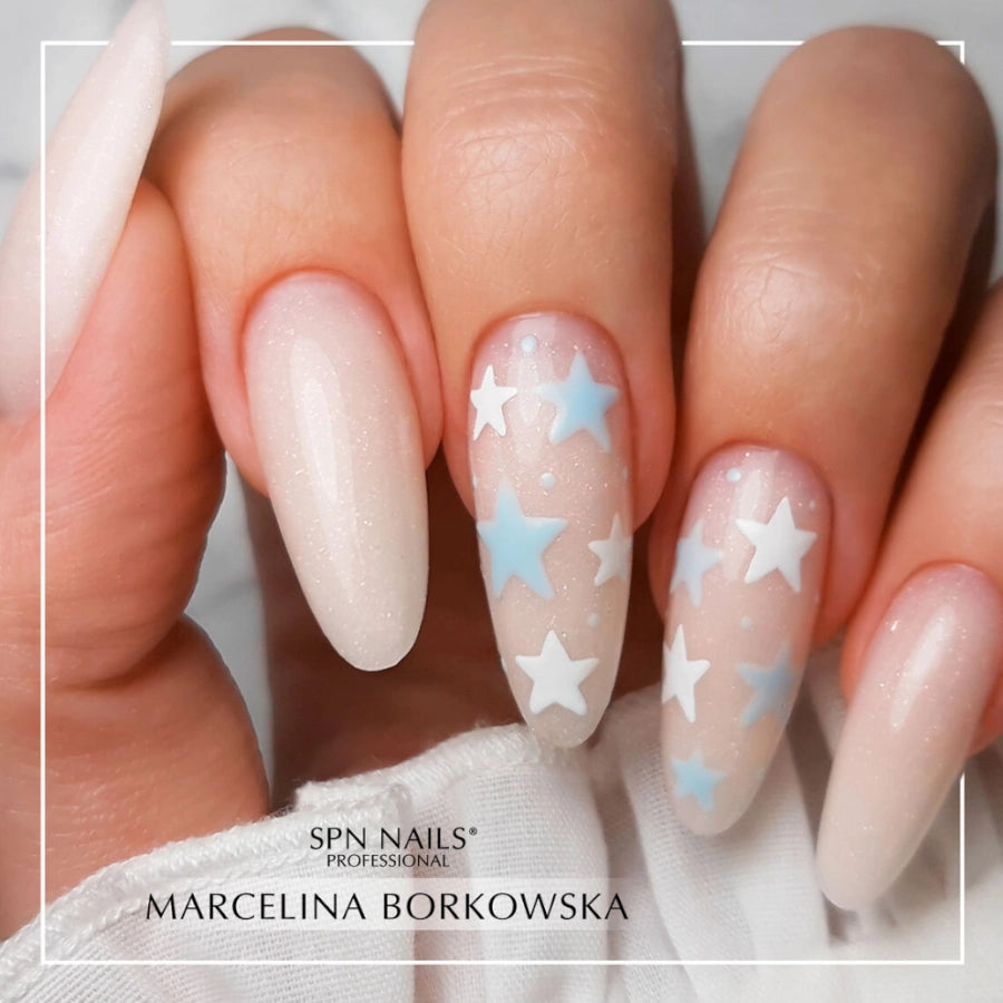 SPN Nails Acryl-O!-Gel Acrylic Gel Marshmallove shown on nails2