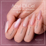 SPN Nails Acryl-O!-Gel Acrylic Gel Rose Quartz shades on nails