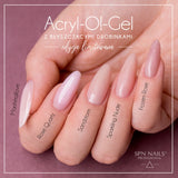 SPN Nails Acryl-O!-Gel Acrylic Gel Sparkling Nude on nails