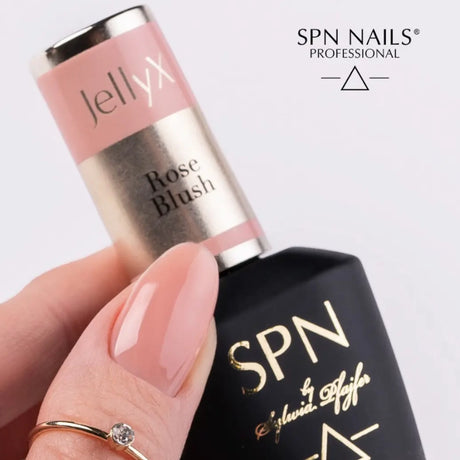 SPN Nails Jellyx UV/LED Gel Nail Polish Rose Blush on the nails