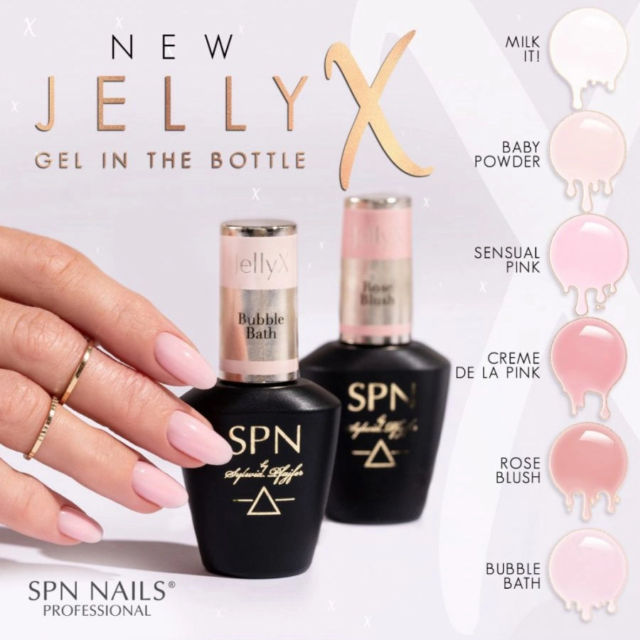 SPN Nails Jellyx UV/LED Gel Nail Polish Rose Blush shades