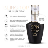 SPN Nails UV LaQ Bling Top Holograficzny srebrny
