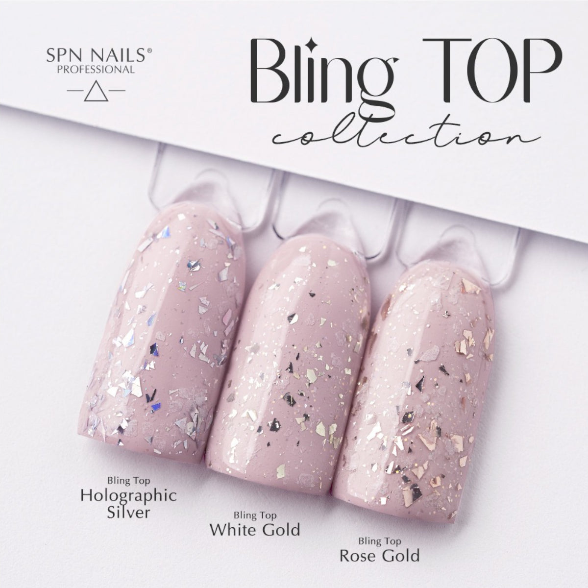 SPN Nails UV LaQ Bling Top Rose Gold Tops Collection