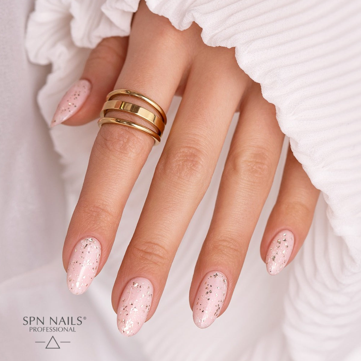 35 Top White Nails With Gold Flakes | White nails with gold, Gold nails,  White acrylic nails