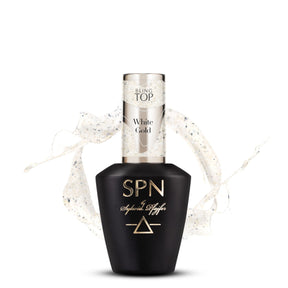 SPN Nails UV LaQ Bling Top White Gold