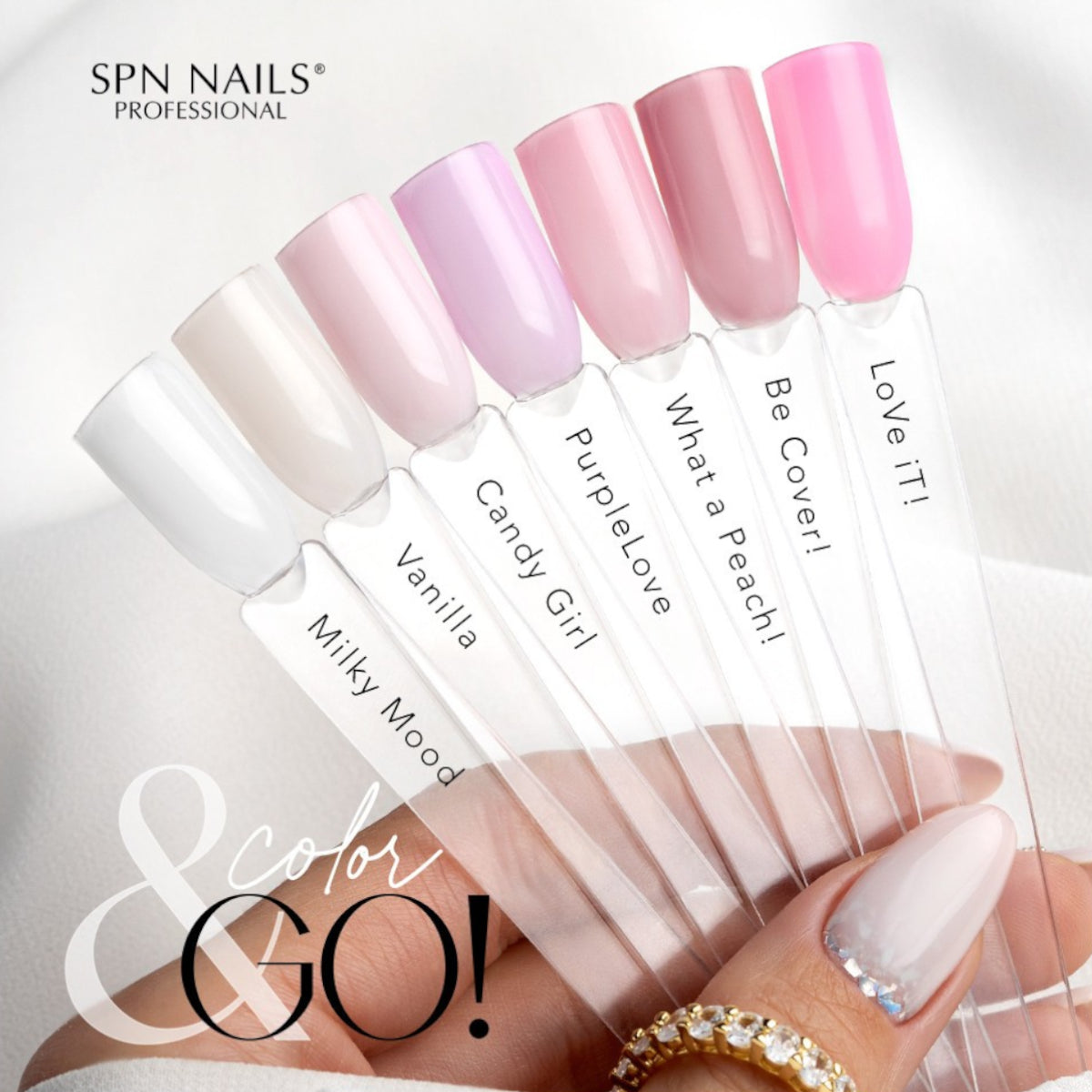 SPN Nails Rubber Base COLOR & GO! Be Cover! Colour Swatch