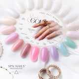 SPN Nails Rubber Base COLOR & GO! Pink Bubbles Series Swatches