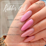 SPN Nails Rubber Nail Gel Barbie Pink all shades3