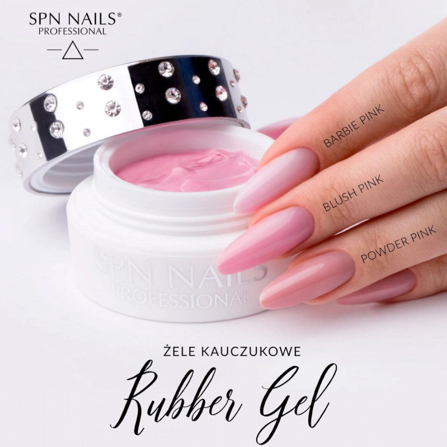 SPN Nails Rubber Nail Gel Barbie Pink all shades2