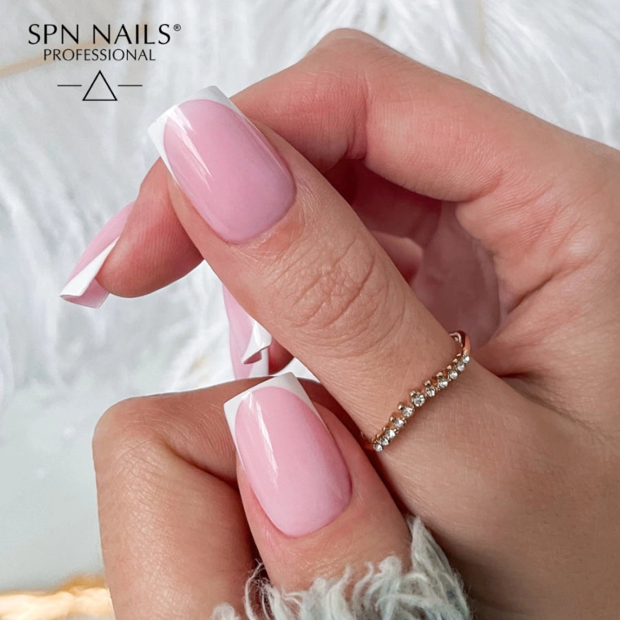 SPN Nails Rubber Nail Gel Barbie Pink on nails
