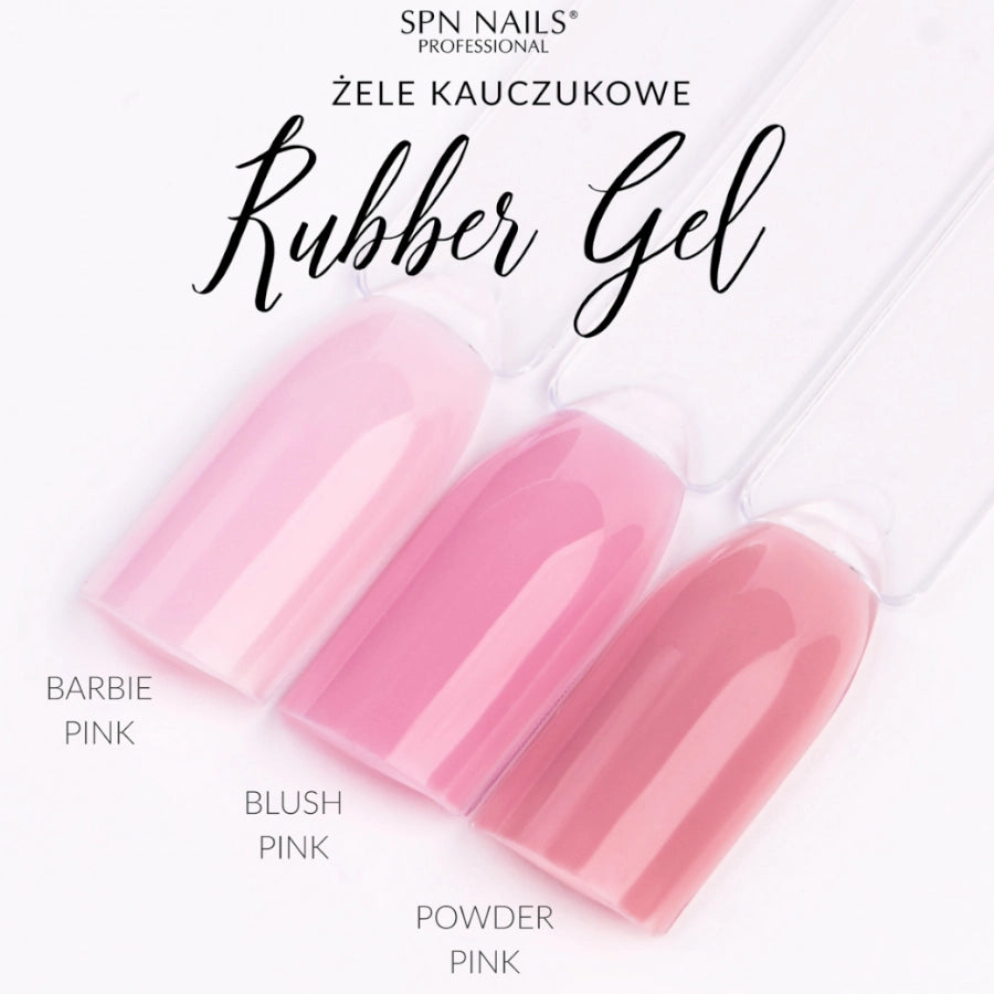 SPN Nails Rubber Nail Gel Powder Pink all shades