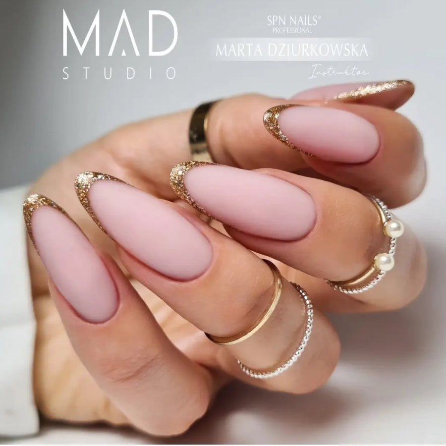 SPN Nails TiXo Builder Gel by Mad Cover Nude on nails