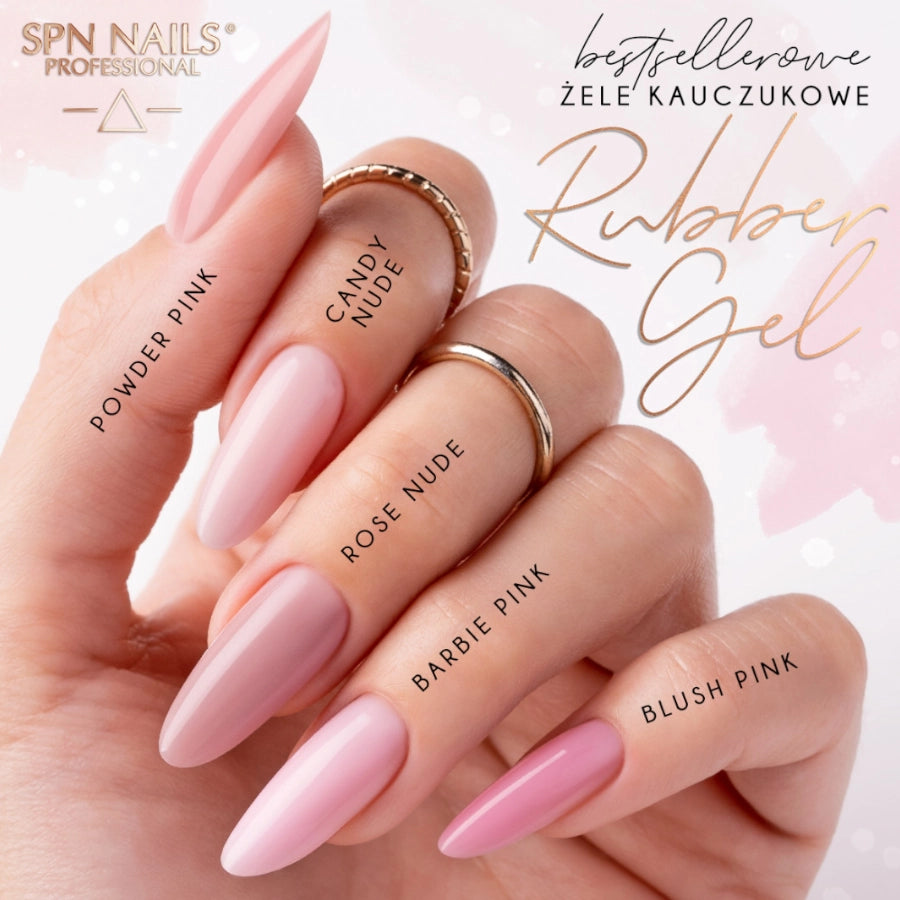 SPN Nails Rubber Nail Gel Candy Nude all shades