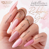 SPN Nails Rubber Nail Gel Milky Way all shades on nails