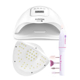 sunone s07 nail starter kit set white lamp 90w