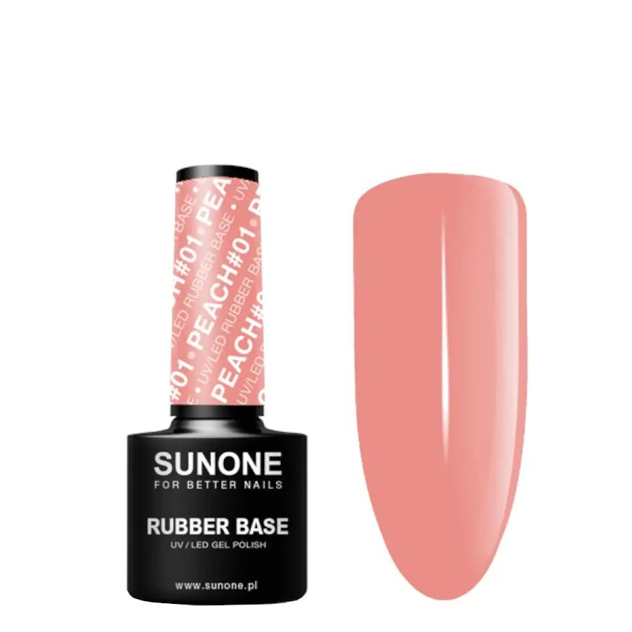 Sunone UV/LED Gel Polish Rubber Base 01 Peach 5ml