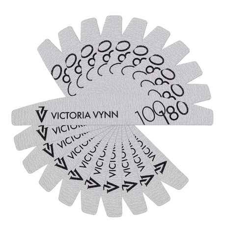 Victoria Vynn Crescent Grey Nail Files 100/180 10pcs
