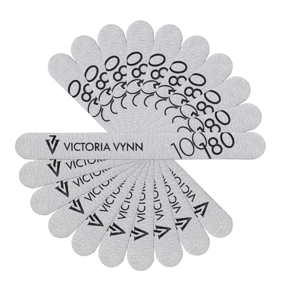 Victoria Vynn Straight Grey Nail Files 100/180 10pcs