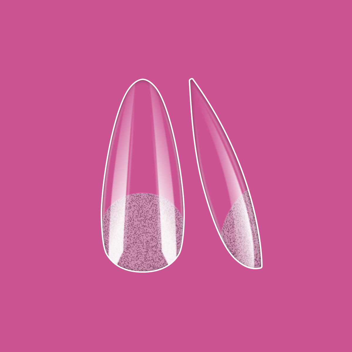 Victoria Vynn Soft Gel Tips Medium Almond Close Up - Roxie Cosmetics