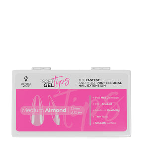 Victoria Vynn Soft Gel Tips Medium Almond - Roxie Cosmetics