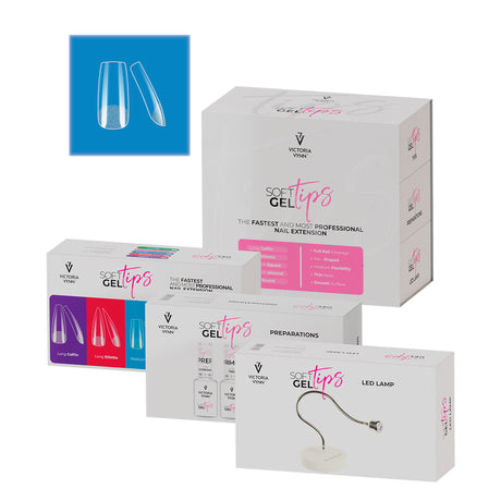 Victoria Vynn Soft Gel Tips Medium Square Complete Kit with LED Lamp - Roxie Cosmetics