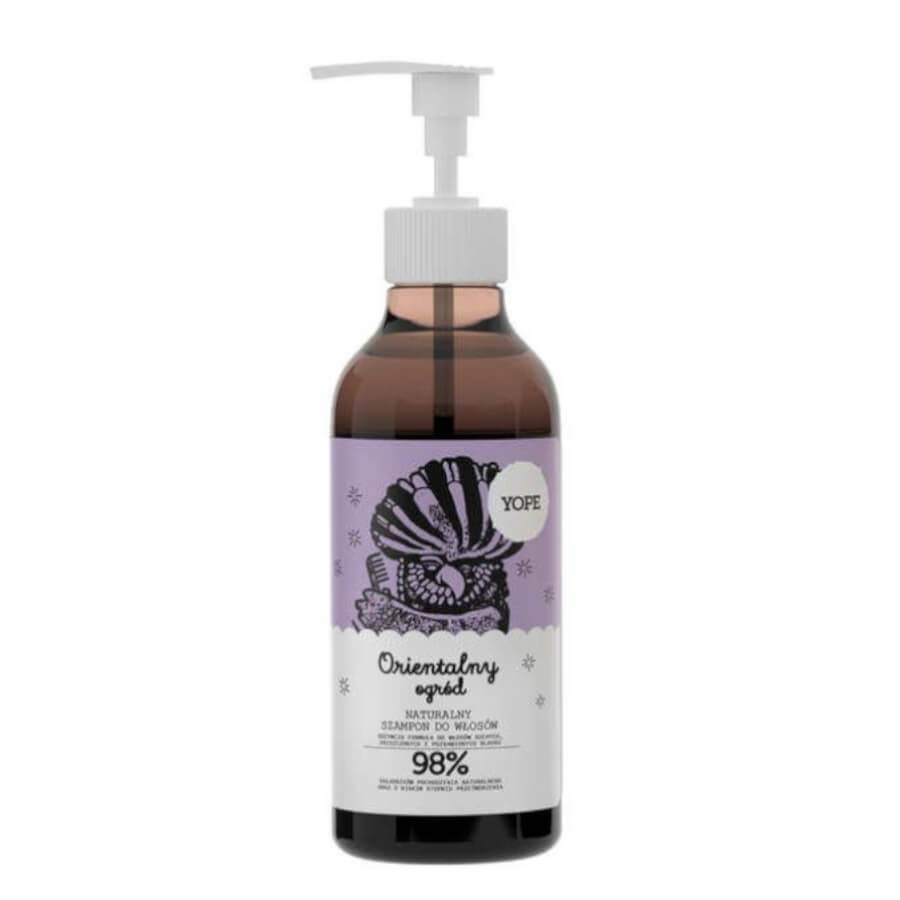 yope hair shampoo natural oriental garden 300ml 98% natural ingredients