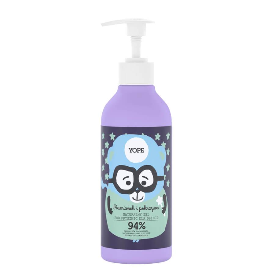 yope natural shower gel for kids paraben free chamomile and nettle